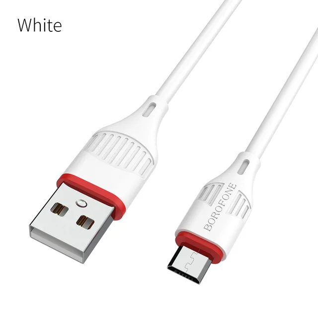 White Micro USB кабель HOCO Borofone BX17 Быстрая зарядка USB кабель для передачи данных для samsung Xiaomi Tablet Android мобильный телефон usb зарядный шнур - Цвет: White