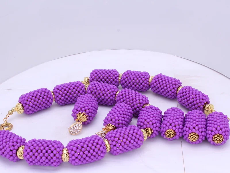 Комплект из колье и серёг медного сплава бусин|statement necklace set|fashion setnecklace set |