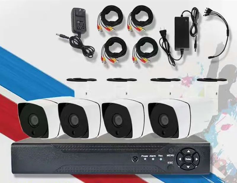 4 канальный комплект AHD CCTV видеорегистратор с камерами 720/960/1080P на выбор| |
