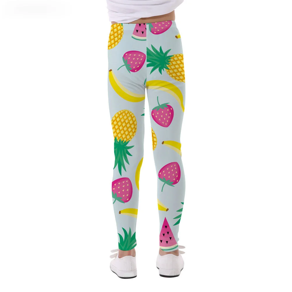 Детские штаны для малышей леггинсы с объемным принтом банана и арбуза плоды