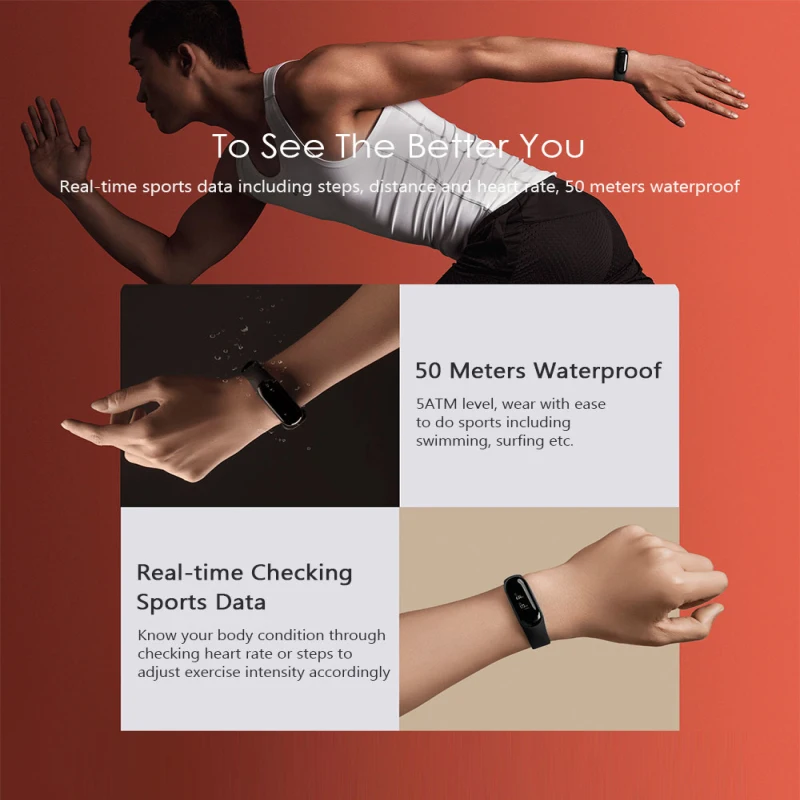 Глобальная версия Xiaomi Mi Band 4 умный браслет с мгновенными сообщениями