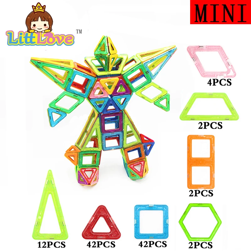 

LittLove 106 шт мини детские пластиковые Развивающие игрушки самолет робот комплект магнитные стоительные блоки модели кирпичные игрушки для де...