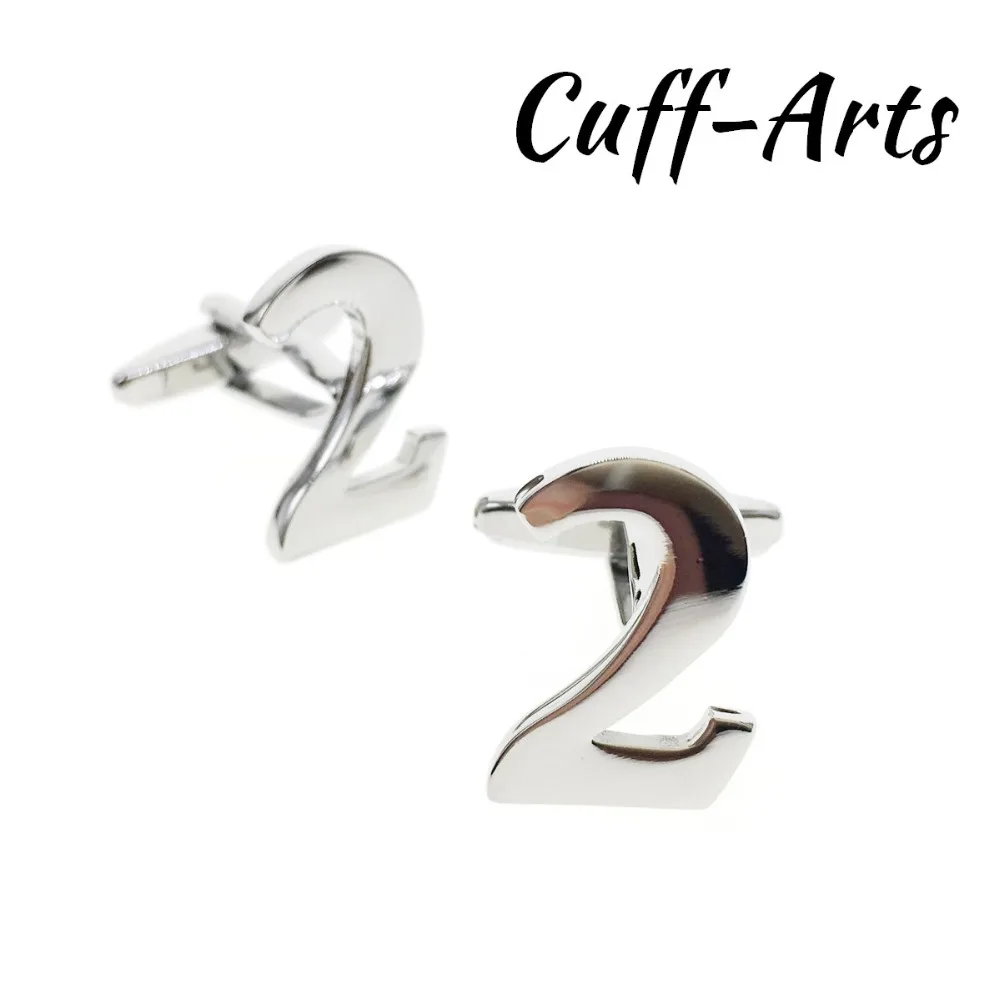 

Cufflinks for Mens Arabic Numerals 2 Cufflink Shirt Cuff links Gifts for Men Gemelos Les Boutons De Manchette by Cuffarts C10279