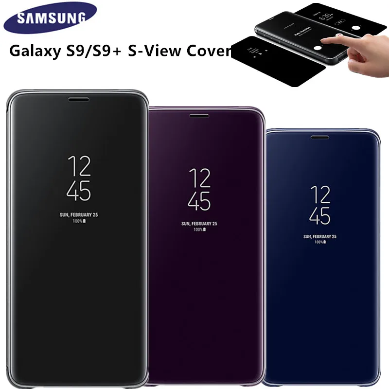 Оригинальное зеркало Clear View Smart Cover чехол для телефона EF ZG965 Samsung Galaxy S9/S9 плюс с