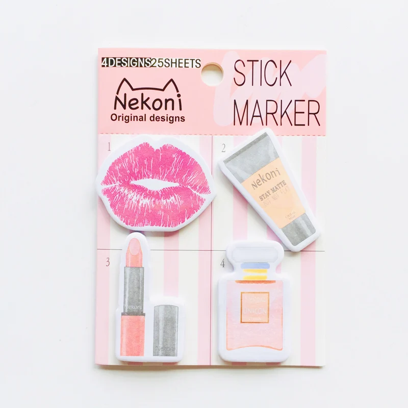 100 листов планеты Кот кролик красные губы кактус блокнот для заметок Sticky Notes школьные канцелярские принадлежности блокнот
