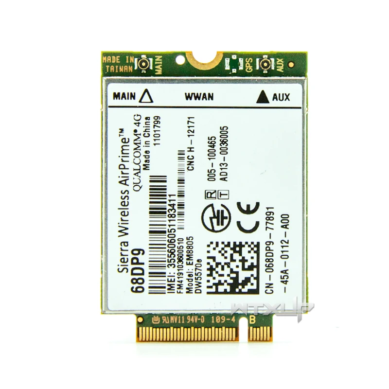 Разблокирована Sierra Wireless AirPrime EM8805 DW5570e 68DP9 C26 WWAN 4G сим карту LTE к оператору сотовой