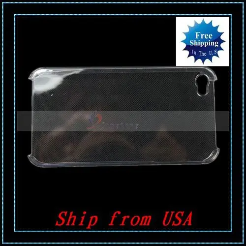 Free Shipping + Wholesale 5pcs/lot Crystal Hard Case Cover For iPhone 4G Ship from USA-I00055 |