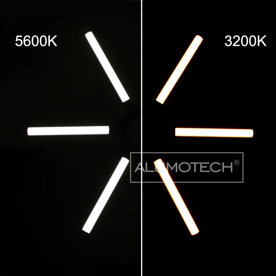 Диммируемый светодиодный светильник ALUMOTECH 20WX6 3200K-5500K для фотосъемки видео