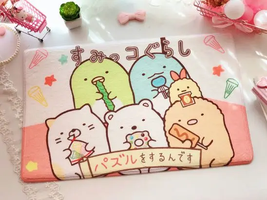 1 шт. милый японский Sumikko Gurashi San-x угловой био плюшевый ковер мультяшный угловой коврик для ног, коврик для двери, плюшевая игрушка