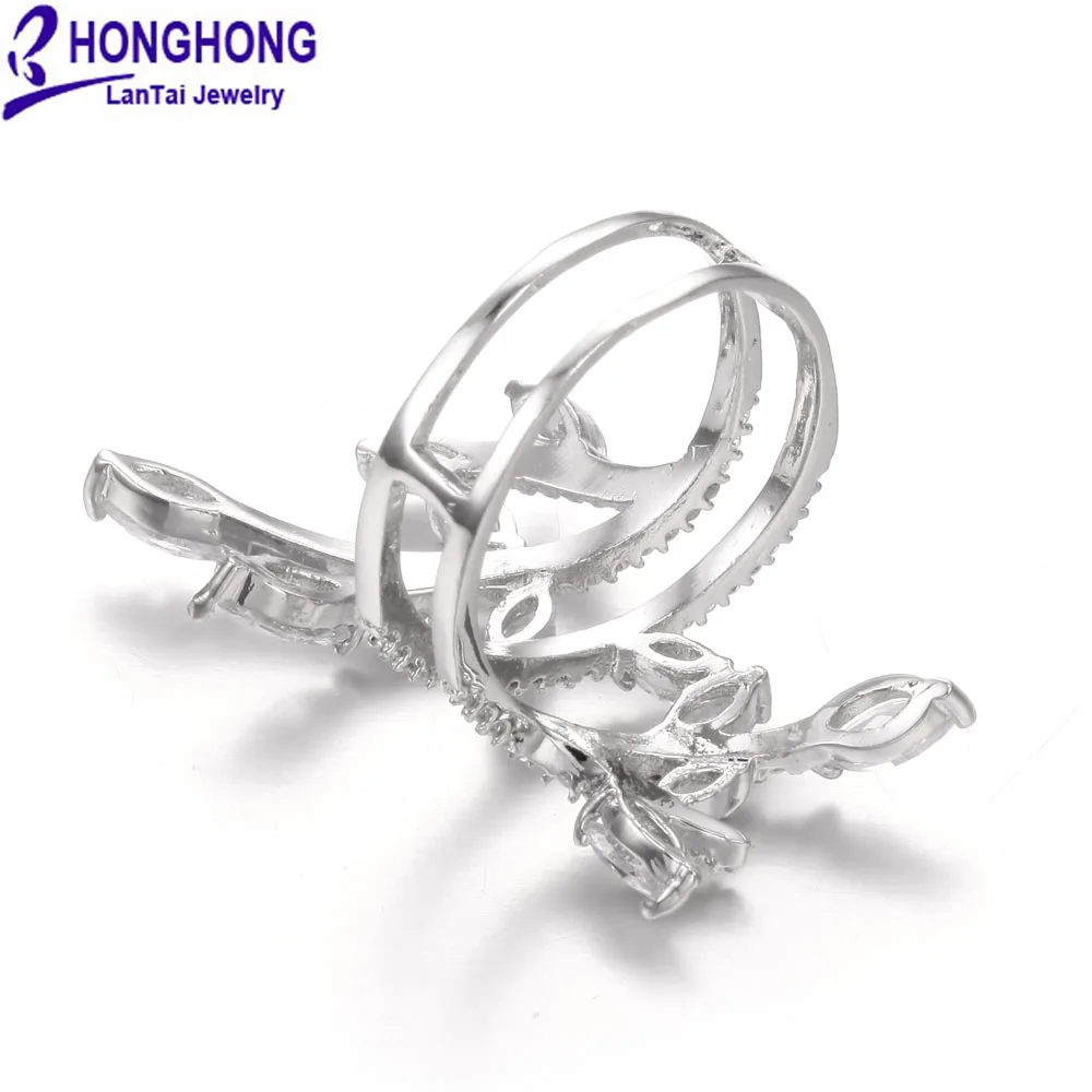 Высококачественные обручальные кольца HONGHONG с фианитом для женщин популярные