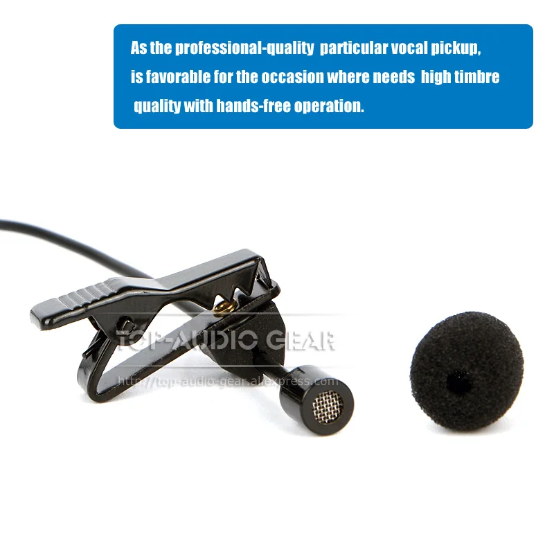 Петличный мини микрофон TA4F XLR с зажимом для галстука Для SHURE беспроводной