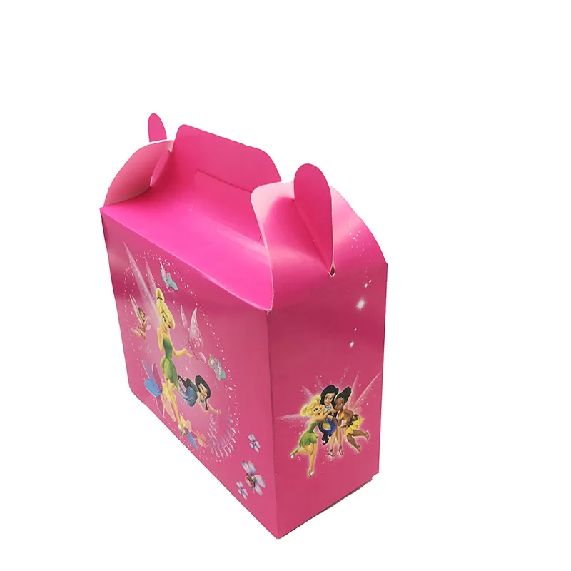 12 шт./лот TinkerBell тематические прямоугольные коробки для конфет подарочные