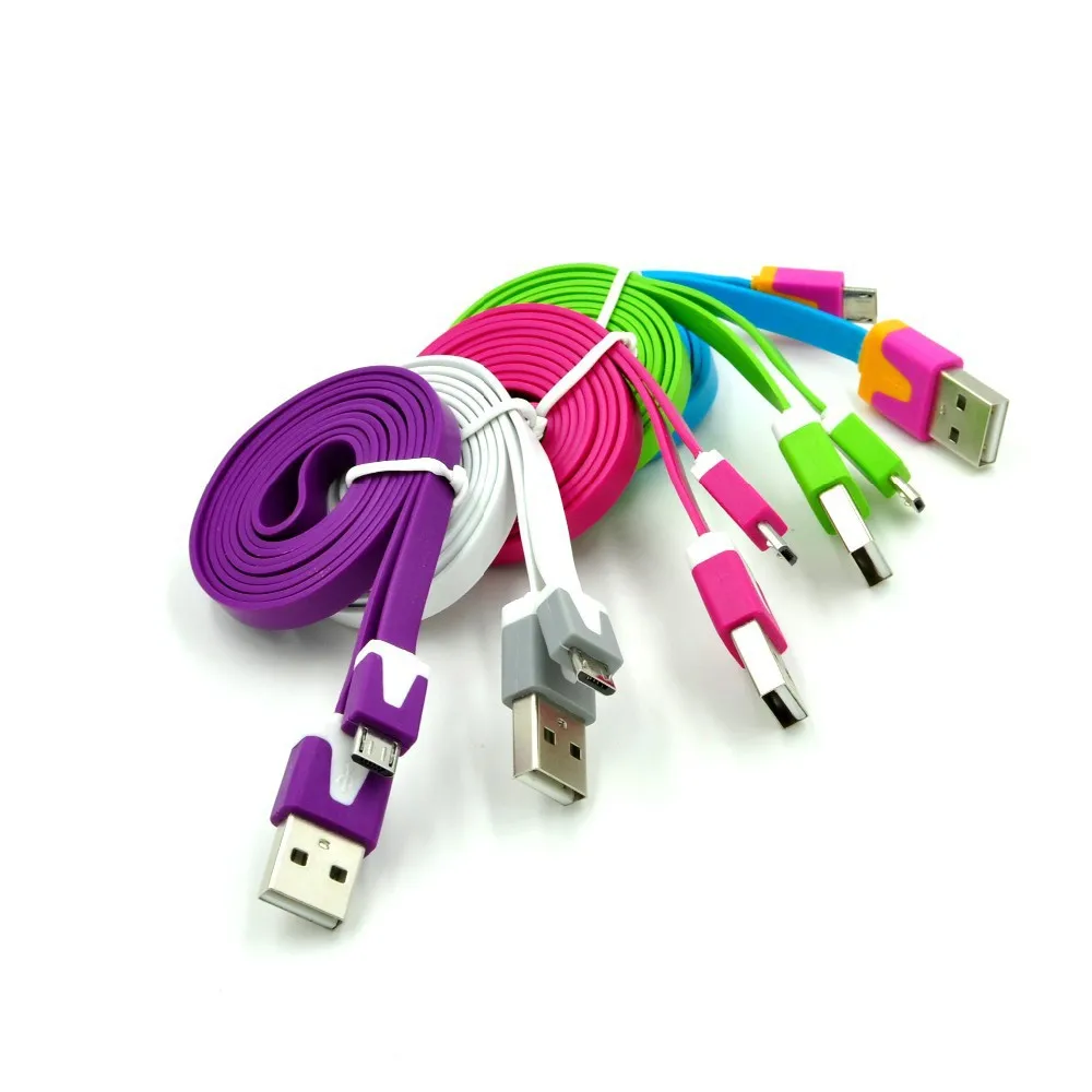 Плоский micro usb кабель для синхронизации и зарядки Samsung S3 S4 HTC Nokia Android смартфонов. |