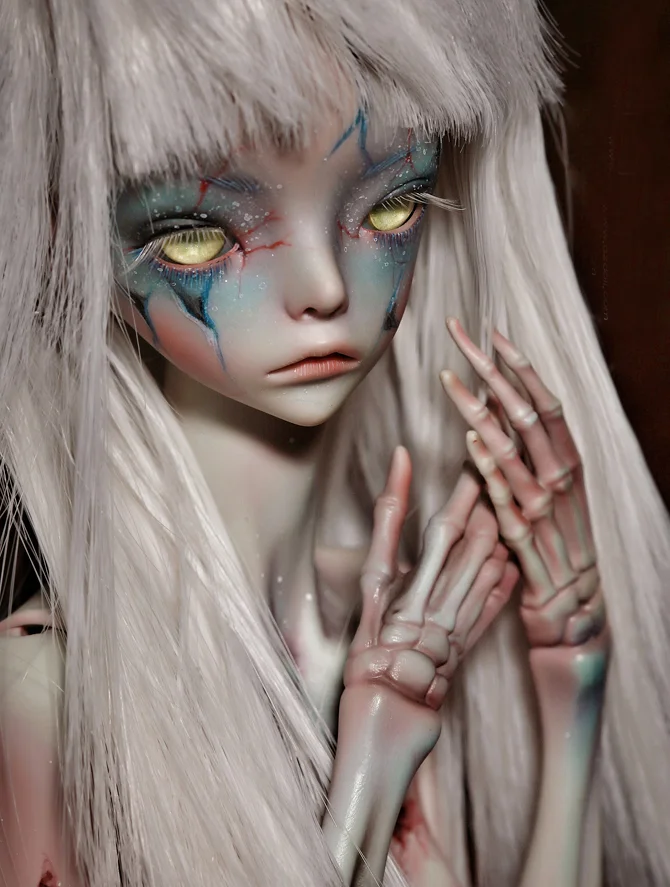Бесплатная доставка 1/4 bjd кукла Hermit IX серо зеленый цвет|tiny delf|bjd dolldoll doll |