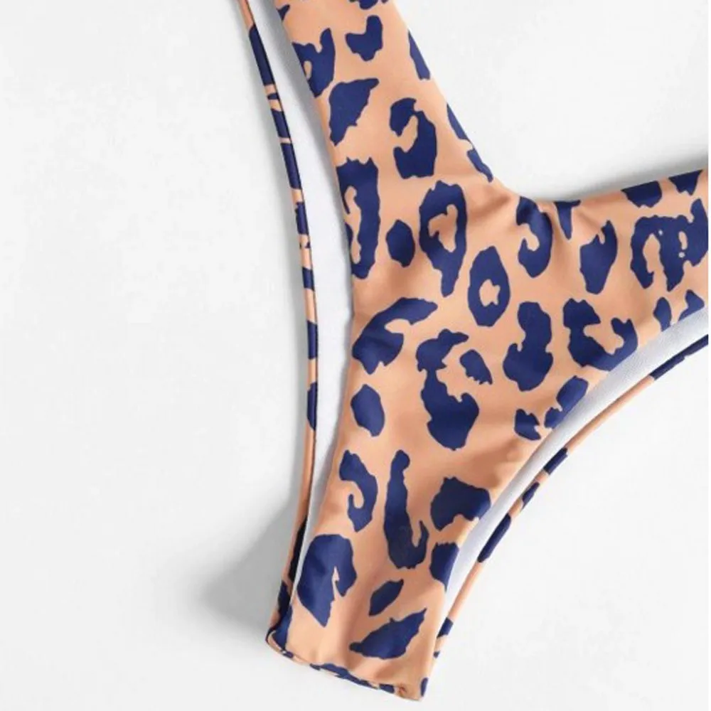 Женский купальник-бикини с леопардовым принтом SAGACE розовый бандажный