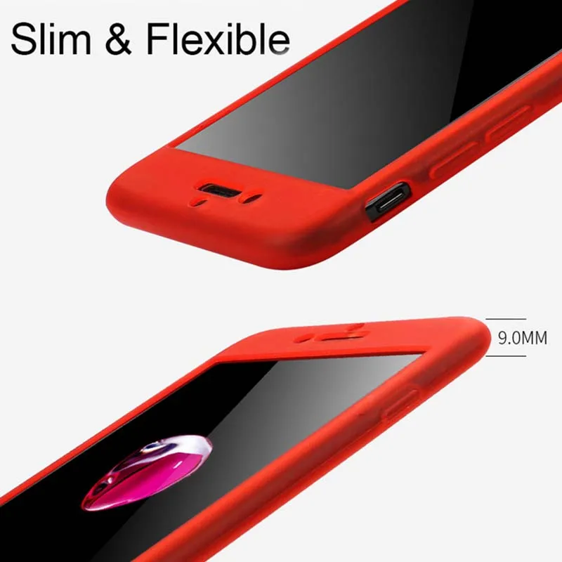 Kerzzil Роскошные Мягкие TPU силиконовая 360 Полное покрытие Чехлы для iPhone 7 6s 6 8 плюс