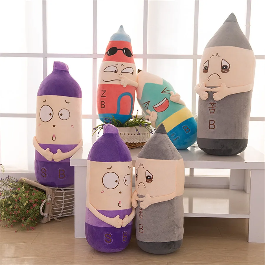 Креативная плюшевая подушка карандаш мультяшная поясничная кукла подарок