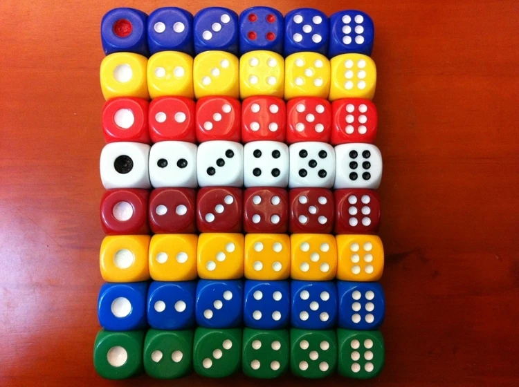 22MM fillet color plastic oversized dice 22# toy commodity crafts | Спорт и развлечения
