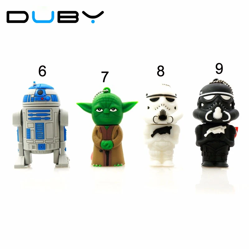 Звездные войны Дарт Моул/черно-белый Вейдер R2D2 робот Boba йода с флеш-накопителя USB/U