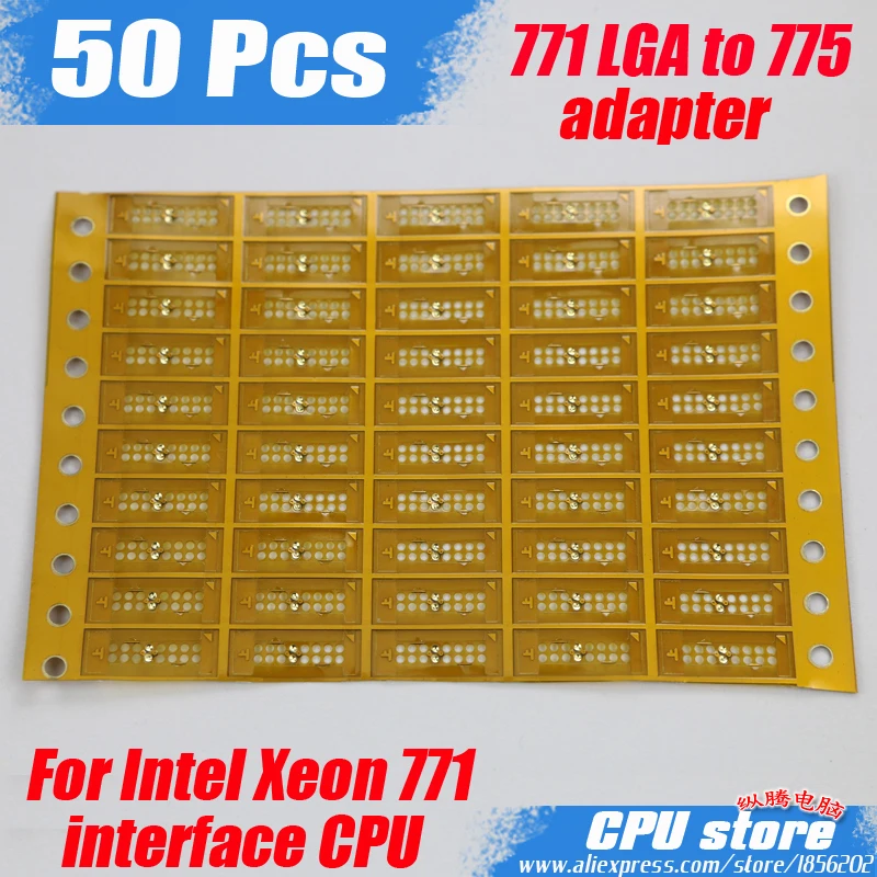 50 шт. 771 LGA до 775 адаптер для Intel ЦП Xeon E5430/E5420 X5460/E5450/E5462/E5440/L5420/L5430/X5470/X5472/X5482/X5260