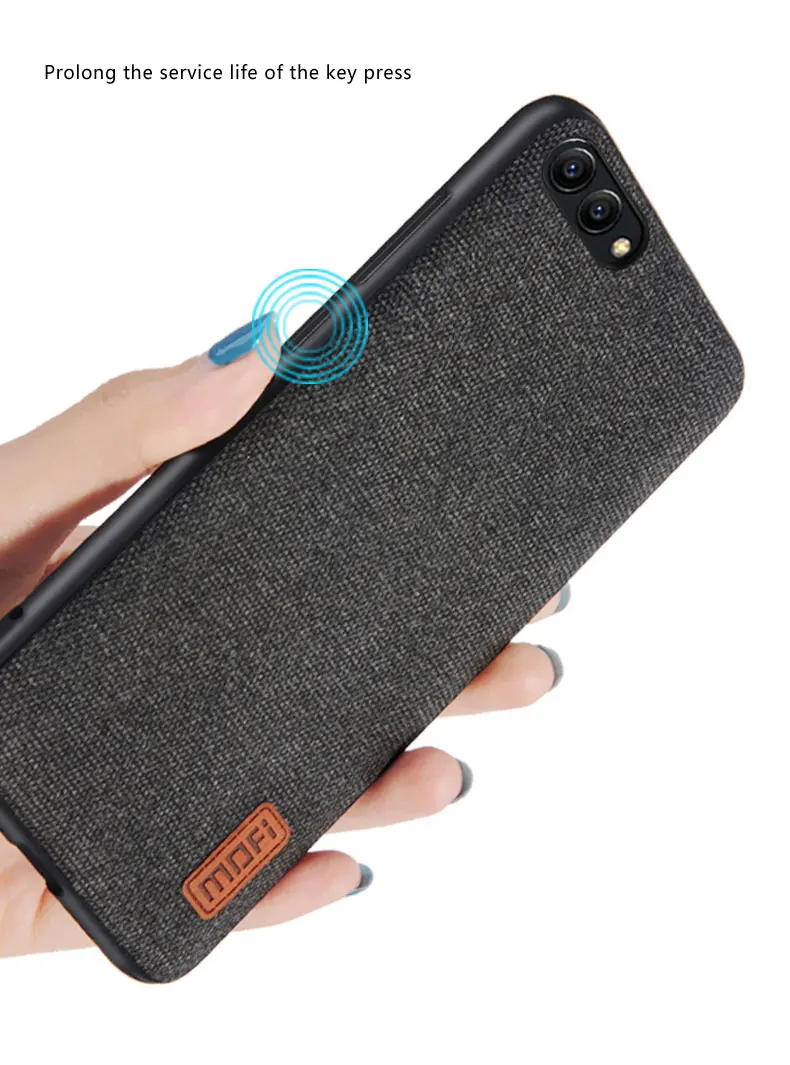 Чехол для honor view 10, MOFI honor V10, Жесткий Чехол для задней панели из поликарбоната, чехол для honor view 10, мягкий ТПУ с краями, тканевый материал, чехол, полное покрытие