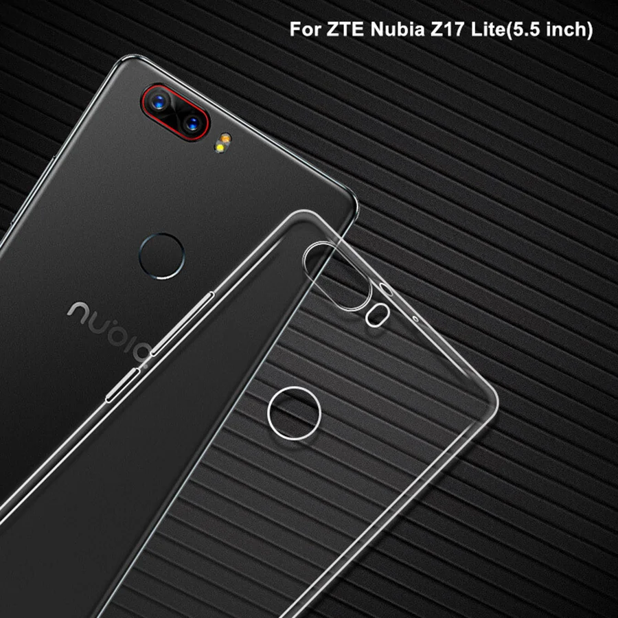 Прозрачный мягкий чехол из ТПУ для zte Red Magic Nubia Z18 Z17 Z11 Max Mini MiniS N2 N3 M2 Lite V18 Z17s ультратонкий защитный чехол