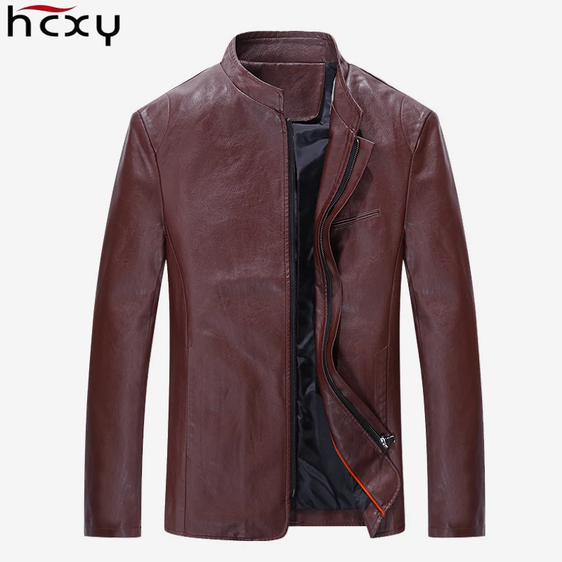 Новинка 2019 осенняя модная мужская куртка из качественной кожи мужские