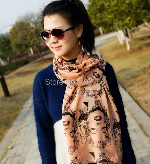 Женский шифоновый шарф на шею шали 170*55 см 10 шт./лот #2104