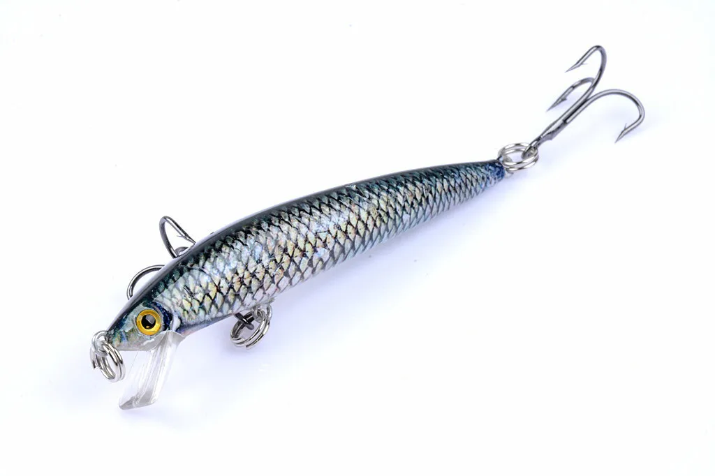 1 шт. 3D картина Minnow морские рыболовные приманки 7 5 см/5 4 г приостановить 0 3 m-0 9 m