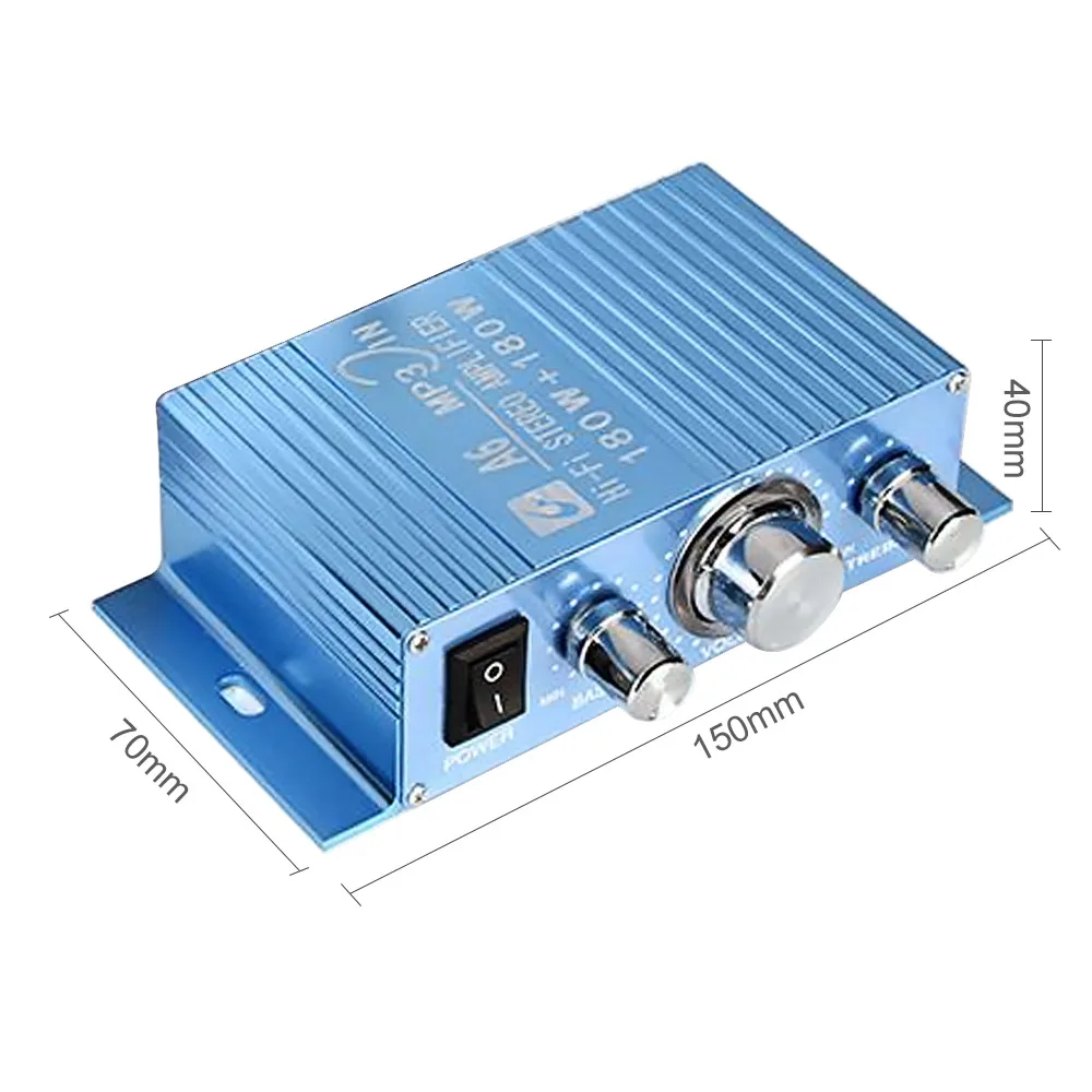 AOSHIKE A6 40 Вт мини усилитель аудио 2 0 канальный Hi Fi стерео мощности для мотоцикла