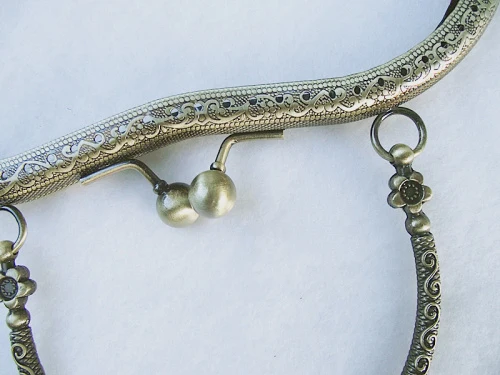 19 см винтажная бронзовая Темно Черная резная Женская Рамка для кошелька сделай