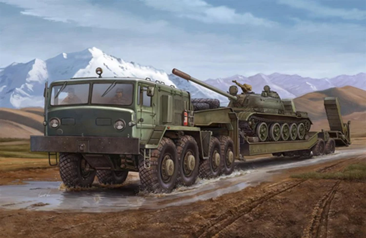 Военный сборный модель 1:35 русский MAZ-537G тяжелый полуприцеп грузовик 00211