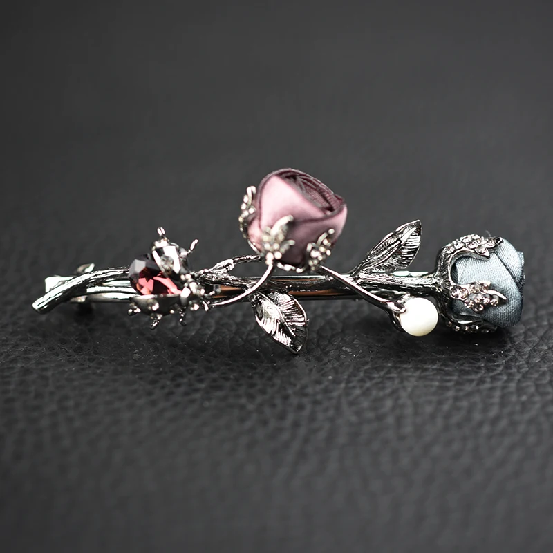 Головные уборы для девочек романтические заколки волос с розами Винтажные