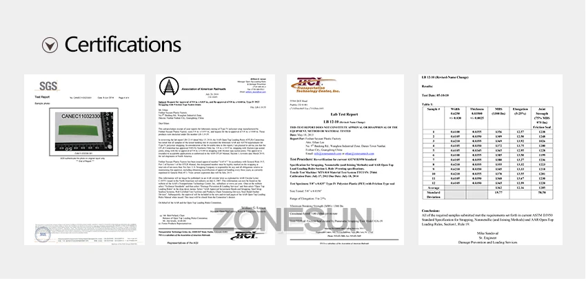 ZONEUN1608 зеленый цвет черный цвет ПЭТ обвязка полиэстер обвязка ПЭТ лента