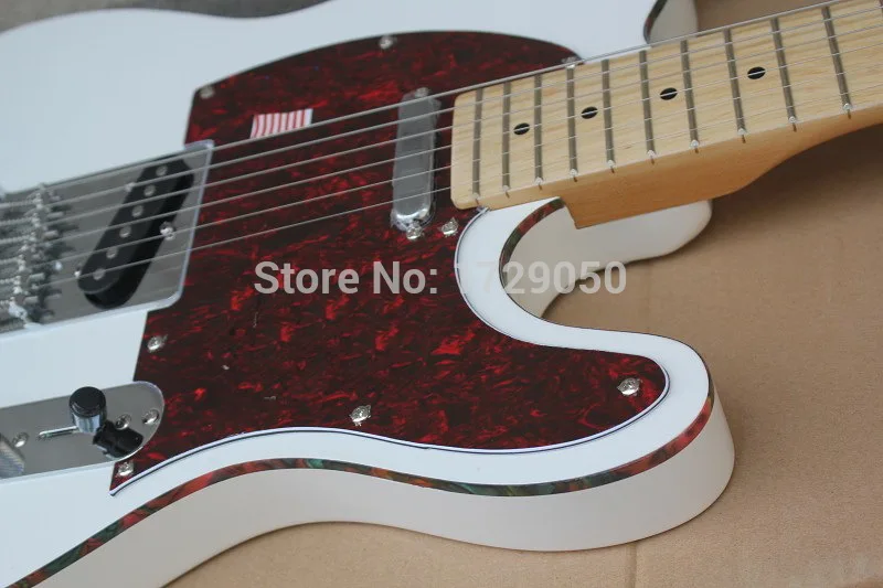 Китайские Музыкальные инструменты Заводская новый белый гитара Telecaster красная