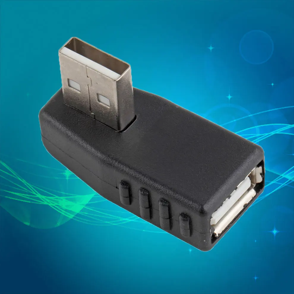 Левый угол 90 градусов USB 2 0 A переходник папа мама разъем для ноутбука ПК