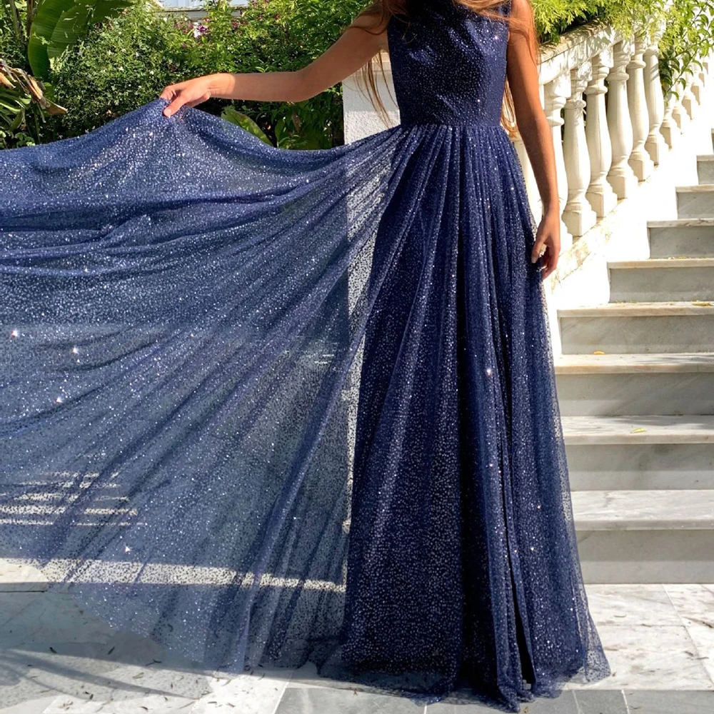 Летнее Длинное Платье макси с блестками и вырезом лодочкой для женщин блестящее