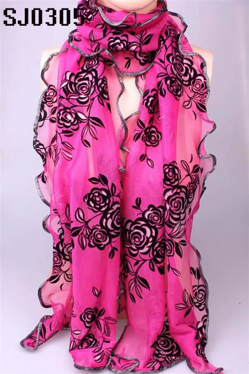 YMENGZ Оптовая Новые Продукты Горячий Продавать Шифон Цветок Длинный Мягкий Шелк