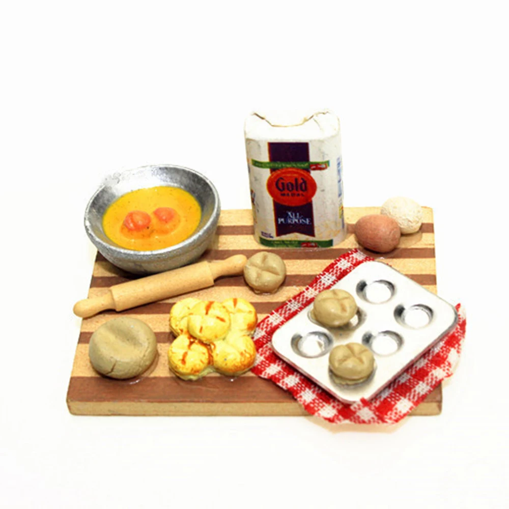 Миниатюрные аксессуары для кукольного домика модель изготовления мини хлеба и