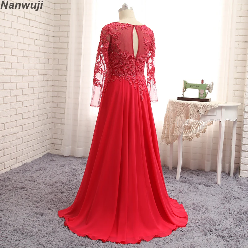 Robe De Soiree реальные PhotoLuxury с длинным рукавом вечернее платье из шифона|Вечерние платья| |