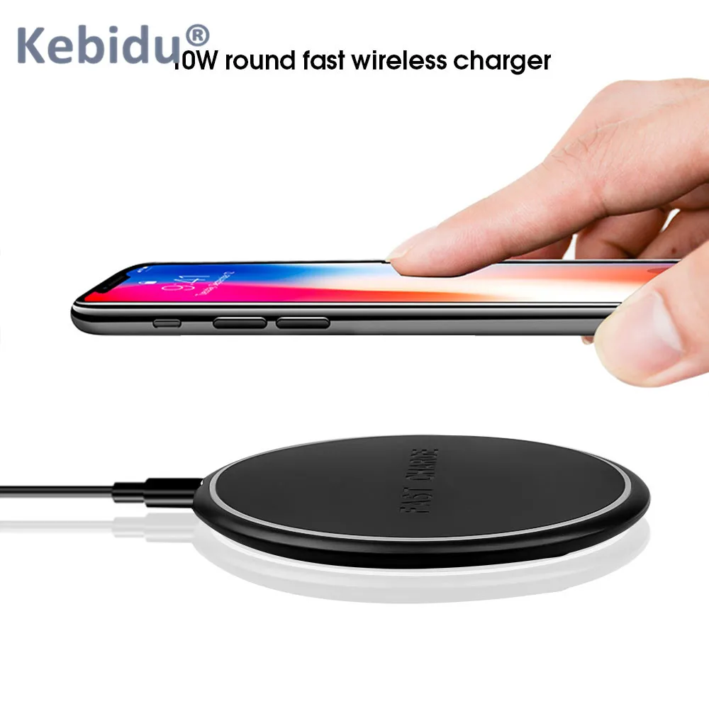 Беспроводное зарядное устройство Kebidu круглая зарядная подставка для iPhone X Xs Max XR 8