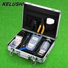 Набор инструментов для оптического волокна KELUSHI FTTH, измеритель мощности Fibra Optica, визуальный локатор ошибок, резак для кабеля, инструмент для зачистки, инструмент для зачистки, набор инструментов для оптического волокна
