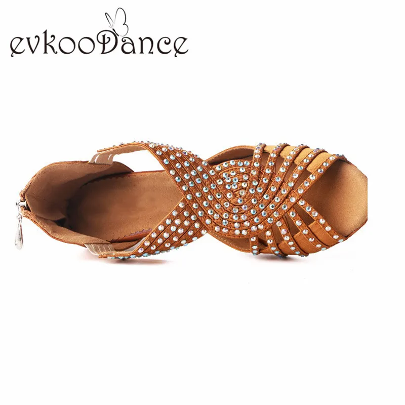 Женские атласные туфли для танцев сальса профессиональные на низком каблуке 6 см