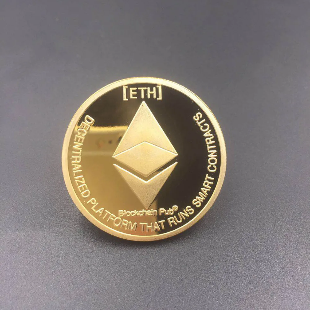 Позолоченные ethereum монет коллекционные Книги по искусству коллекция подарок