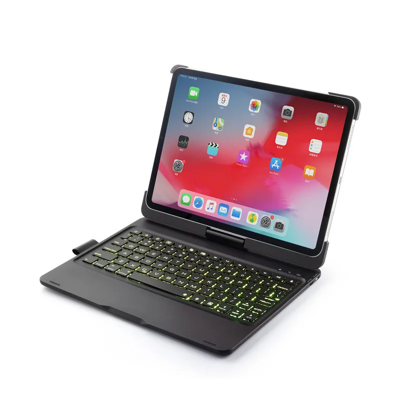 7 цветов, чехол с Bluetooth клавиатурой и подсветкой для iPad Pro 11, чехол-карандаш, алюминиевый корпус, умный чехол-книжка, спящий режим, 360
