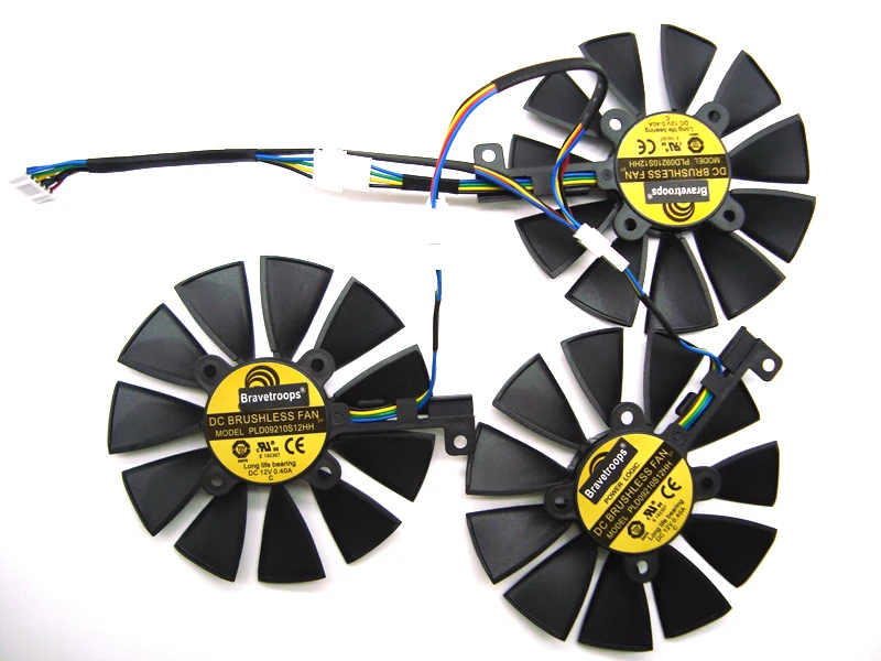 Бесплатная доставка новый вентилятор охлаждения для видеокарты ASUS Strix GTX 1060 1070 1080