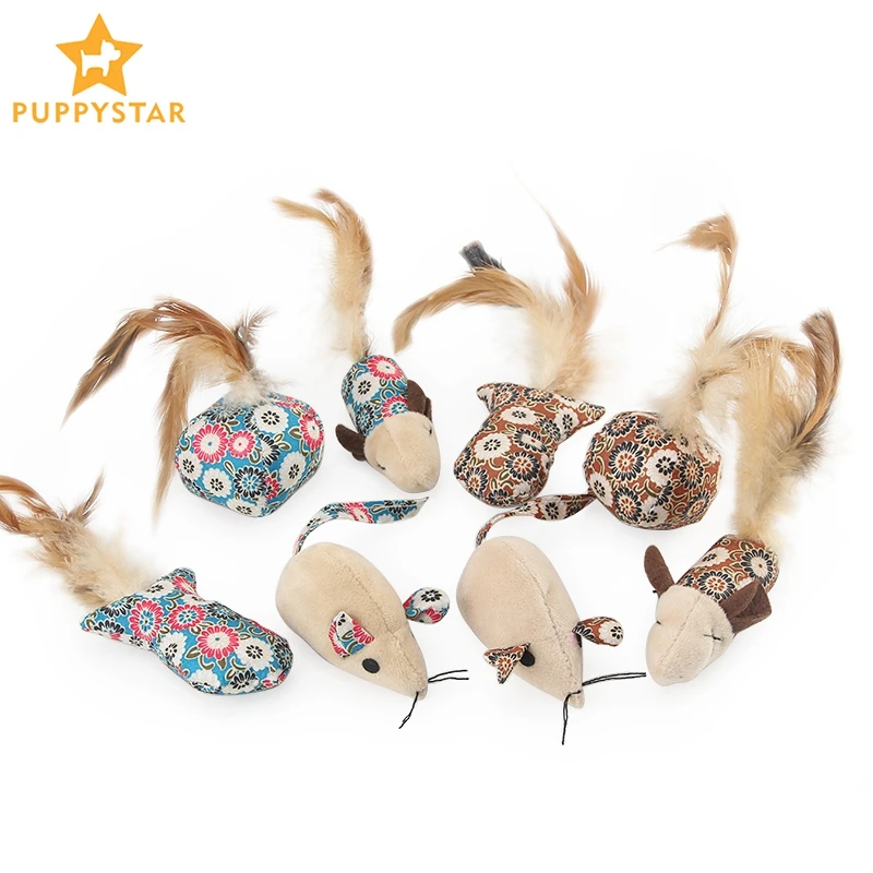 Интерактивные игрушки для кошек котят мята плюшевое перо кошка рыба мышь мыши