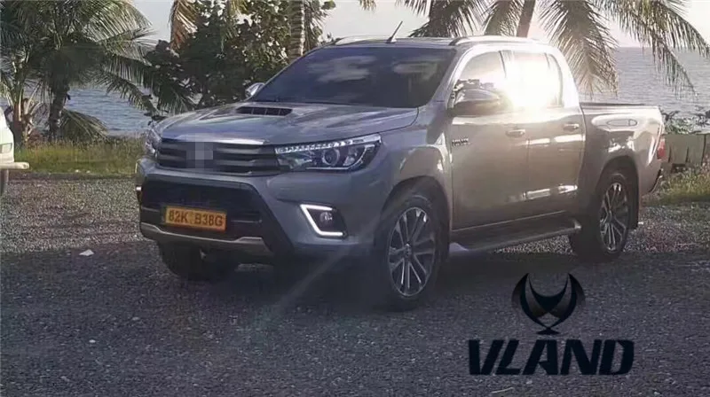 

VLAND manufacturer for Car head lamp for Hilux LED Headlight 2016 2017 for Revo Head light with xenon HID projector lens and Day