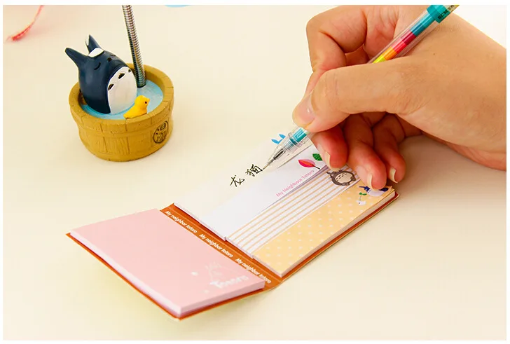 Kawaii корейский мультяшный Baymax Doraemon Totoro N times Sticky Memo Note Book Message Tab блокнот стикеры блокнот блокноты канцелярские принадлежности