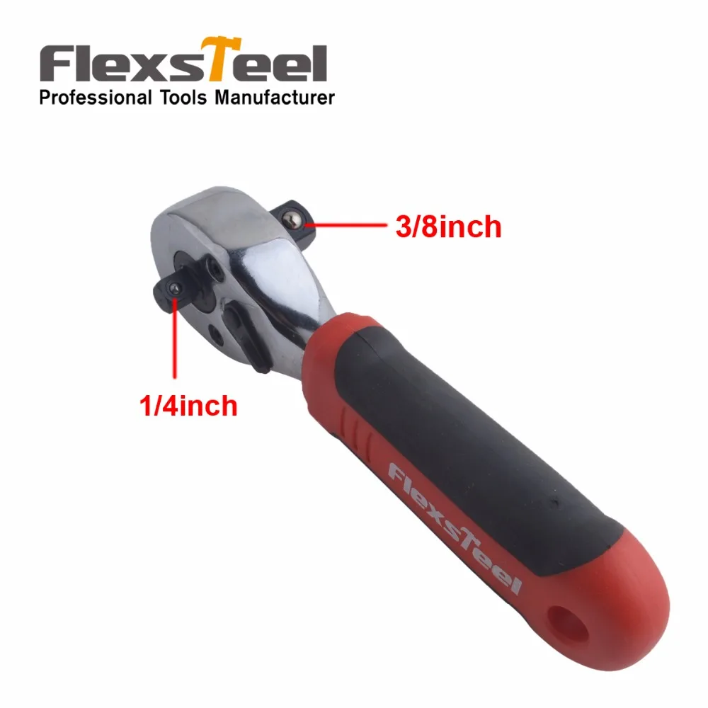 Flexsteel 1 ШТ. 1/4 &quotи 3/8&quot Драйв 72 Зубы Quick Release Реверсивный Ключ трещетка гаечный